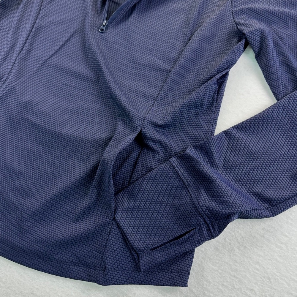Tommy Bahama Golf Womens Large Navy Blue Honeycomb Quarter Zip Pullover Active - Picture 5 of 10